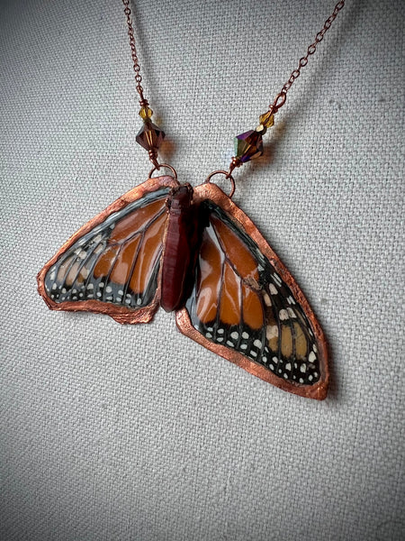 Electroformed Carnelian Monarch Butterfly