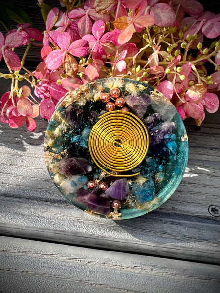 Blue Bontanicals Pocket Orgonite