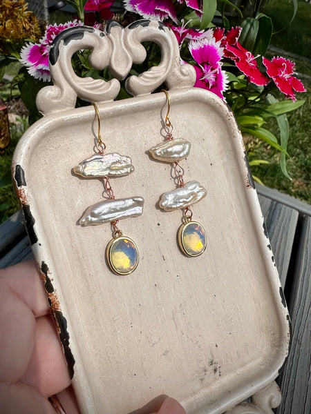 Fresh Water Pearls & Moonstone