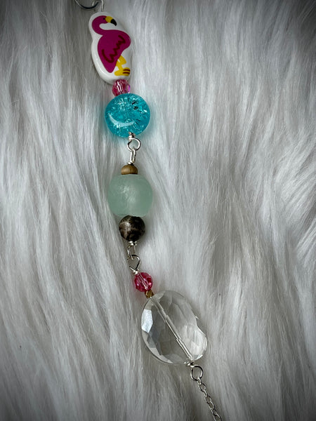 Pink Summer Vibes Geode Slice Dangle Wall Art