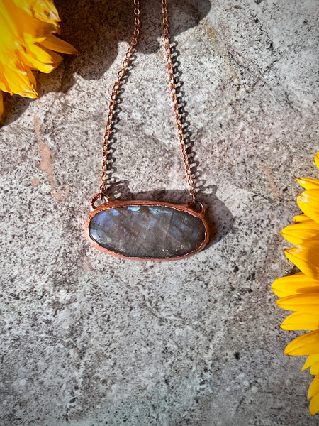 Sunstone In Moonstone Necklace