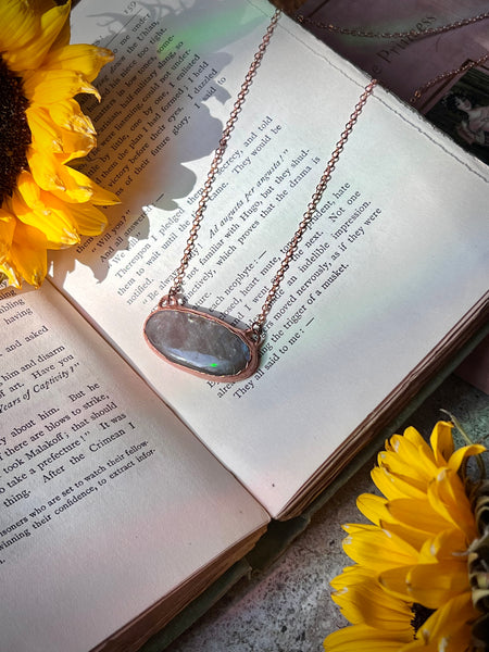 Sunstone In Moonstone Necklace