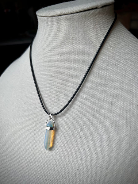 Opalite Crystal Point Necklace