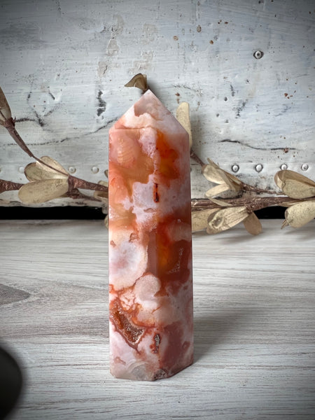 Cherry Blossom Agate Tower