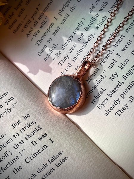 Sunstone In Moonstone Necklace