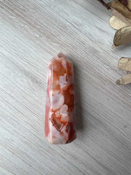 Cherry Blossom Agate Tower
