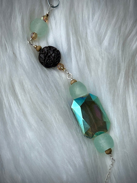 Natural Browns Geode Slice Dangle Wall Art