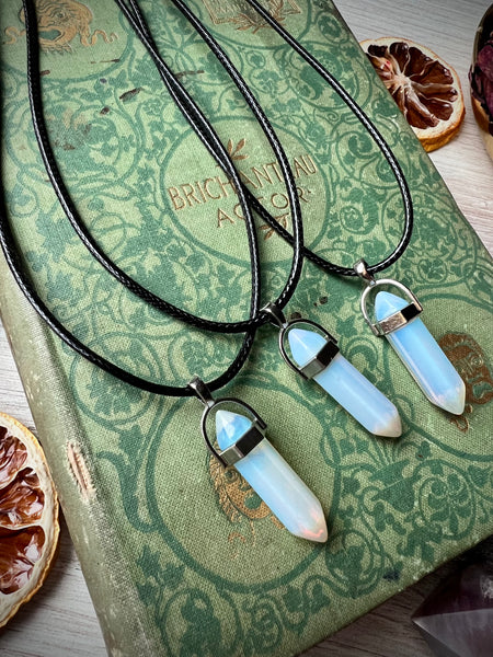 Opalite Crystal Point Necklace