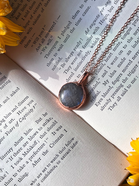 Sunstone In Moonstone Necklace